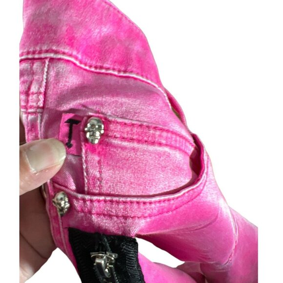 TRIPP NYC DAANG GOODMAN pants womens 15 pink zipper pockets Goth Steampunk - Picture 6 of 8